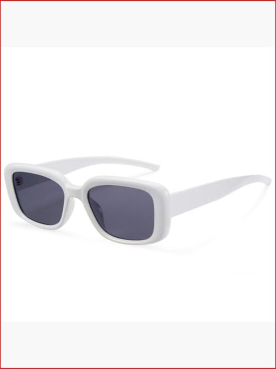 Retro Rectangle Sunglasses UV400 Protection PC Frame Lightweight Unisex Vintage main image 6